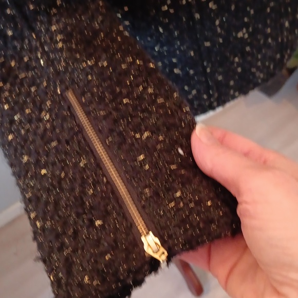 Bebe black and gold tweed wool blend blazer - Picture 4 of 7